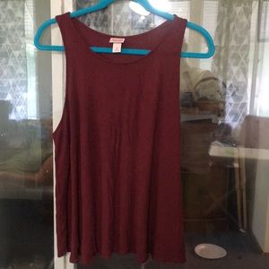 Flowy Burgundy tank top